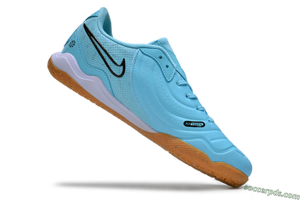 Nike Tiempo Legend 10 IC Low-Tops Football Shoes - Blue/Black/White/Brown 4
