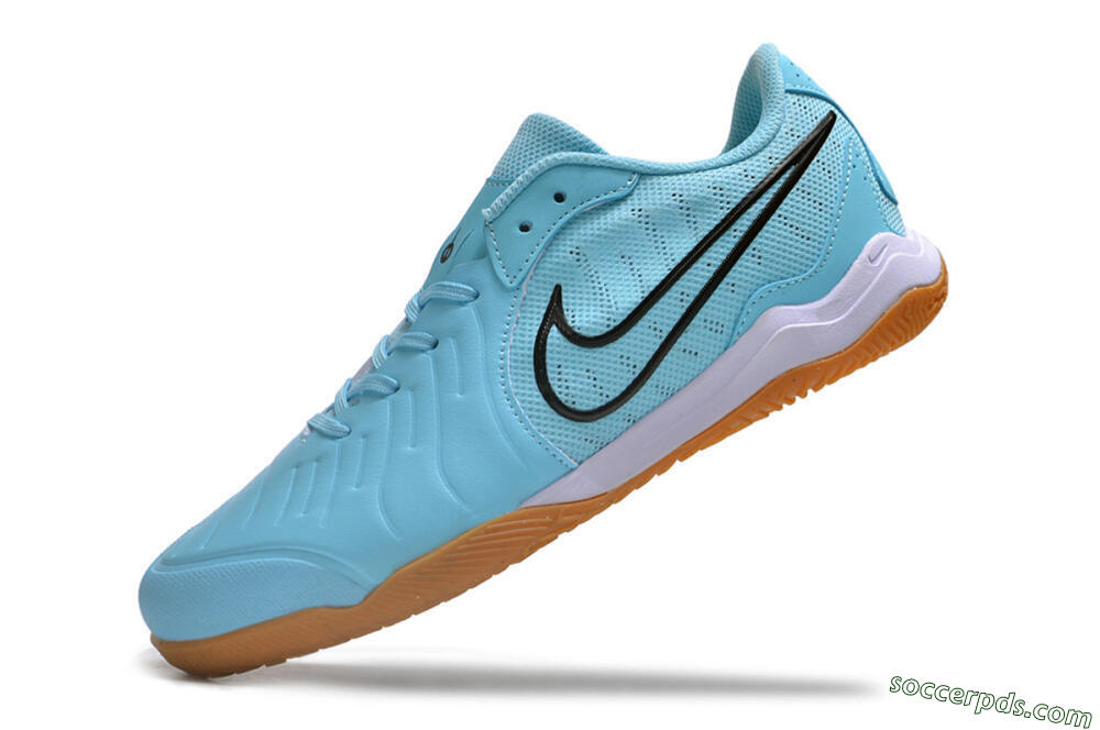 Nike Tiempo Legend 10 IC Low-Tops Football Shoes - Blue/Black/White/Brown 5
