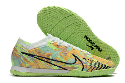 Nike Air Zoom Mercurial Vapor 15 Elite IC Low-Tops Football Shoes - Green/Orange/Black
