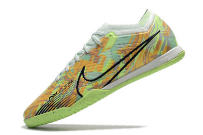 Nike Air Zoom Mercurial Vapor 15 Elite IC Low-Tops Football Shoes - Green/Orange/Black