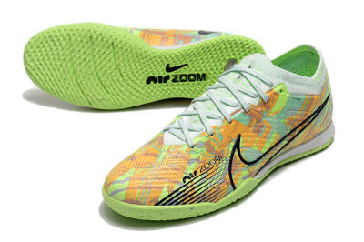 Nike Air Zoom Mercurial Vapor 15 Elite IC Low-Tops Football Shoes - Green/Orange/Black