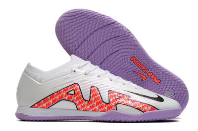 Nike Air Zoom Mercurial Vapor 15 Elite IC Low-Tops Football Shoes - White/Red/Black