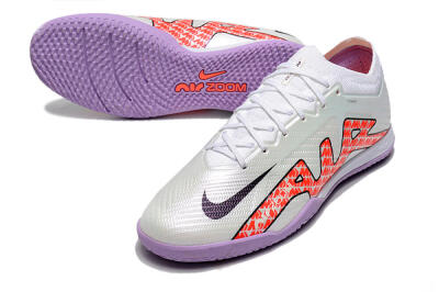 Nike Air Zoom Mercurial Vapor 15 Elite IC Low-Tops Football Shoes - White/Red/Black