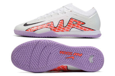 Nike Air Zoom Mercurial Vapor 15 Elite IC Low-Tops Football Shoes - White/Red/Black