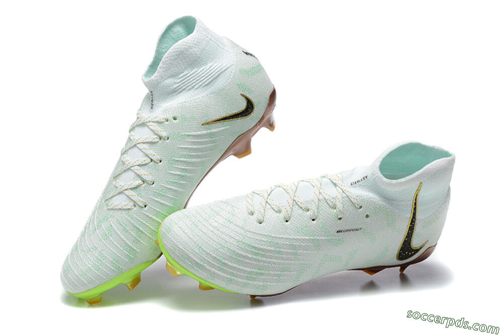 Nike Phantom Luna Elite United Golden Pack FG High-Tops Football Boots - Jade/Black/Gold 5