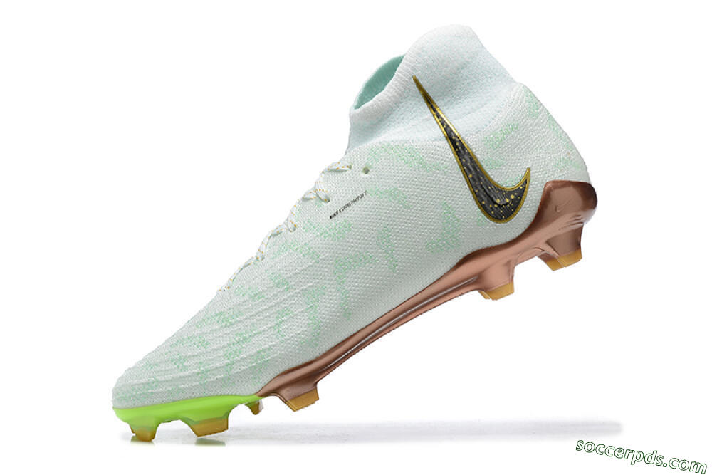 Nike Phantom Luna Elite United Golden Pack FG High-Tops Football Boots - Jade/Black/Gold 7