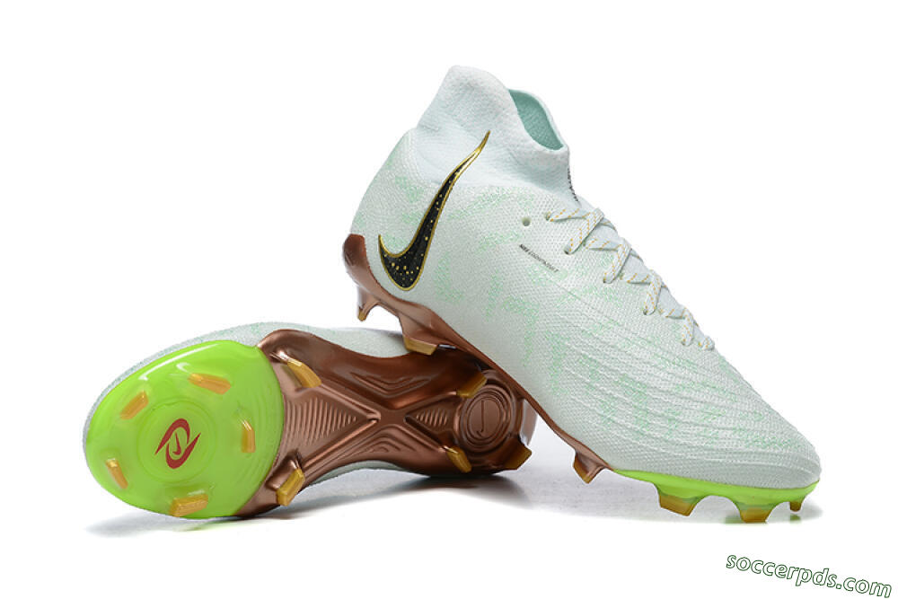 Nike Phantom Luna Elite United Golden Pack FG High-Tops Football Boots - Jade/Black/Gold 4
