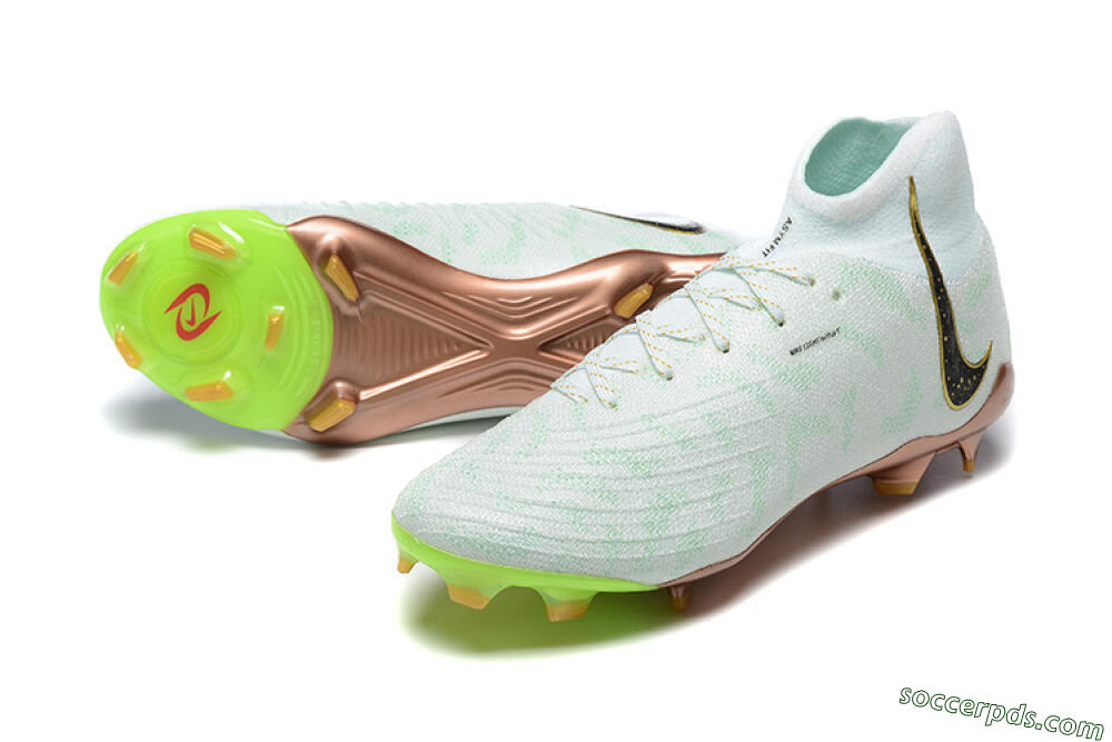 Nike Phantom Luna Elite United Golden Pack FG High-Tops Football Boots - Jade/Black/Gold 3