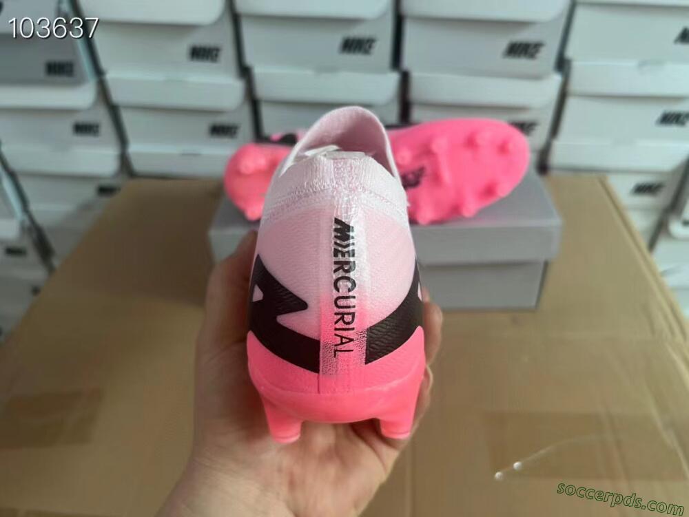 Nike Air Zoom Mercurial Vapor 15 Elite FG Low-Tops Football Boots - Pink/Black