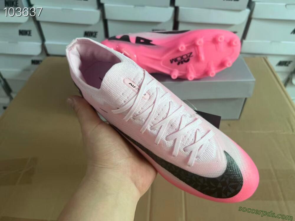 Nike Air Zoom Mercurial Vapor 15 Elite FG Low-Tops Football Boots - Pink/Black
