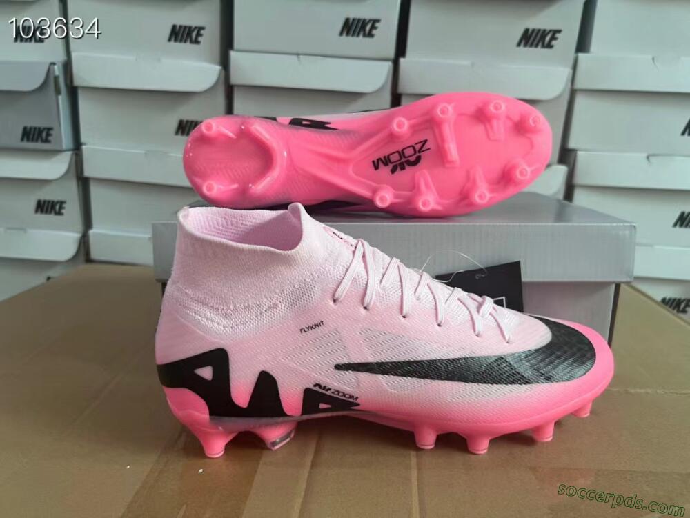 Nike Air Zoom Mercurial Superfly 9 Elite FG High-Tops Football Boots - Pink/Black