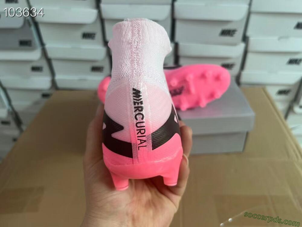 Nike Air Zoom Mercurial Superfly 9 Elite FG High-Tops Football Boots - Pink/Black