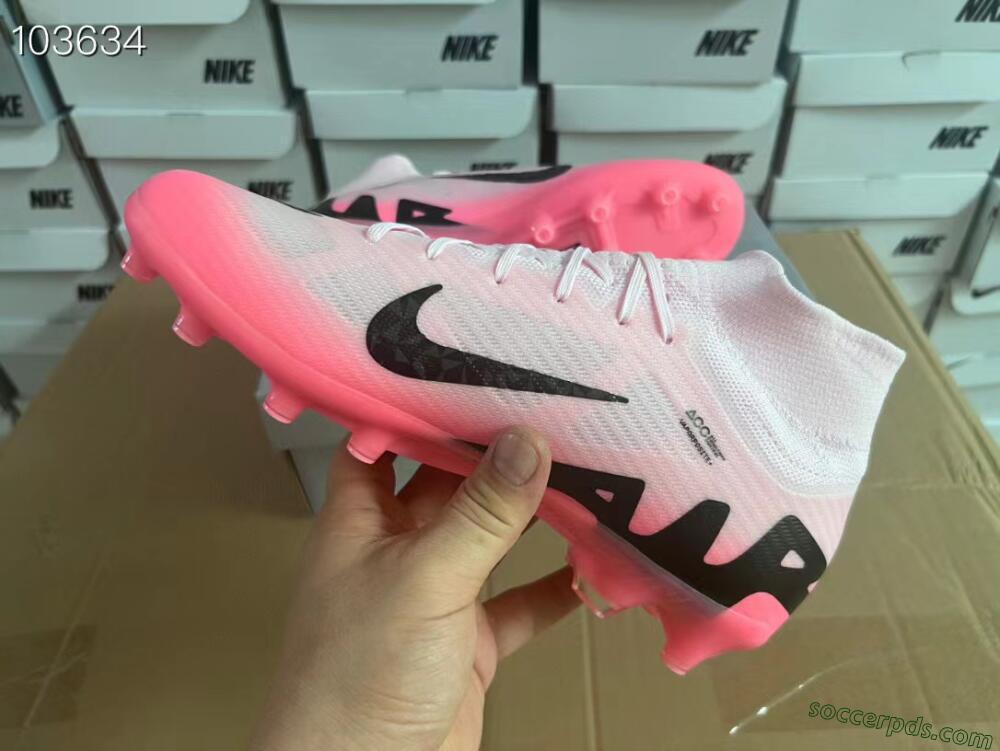 Nike Air Zoom Mercurial Superfly 9 Elite FG High-Tops Football Boots - Pink/Black