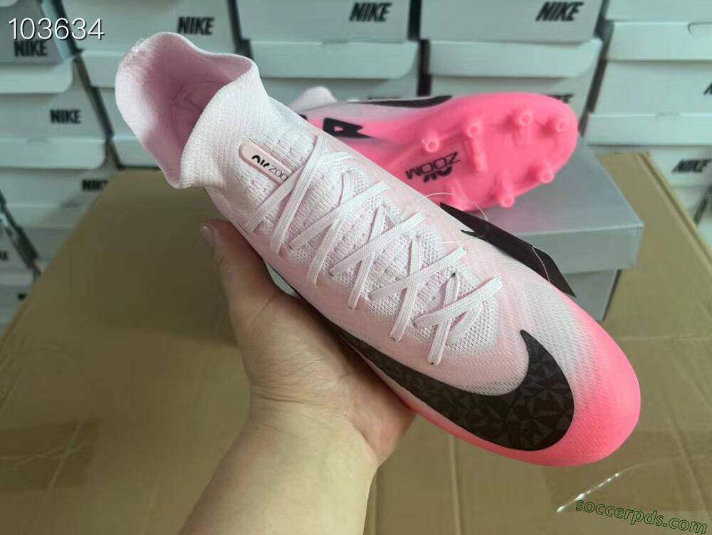 Nike Air Zoom Mercurial Superfly 9 Elite FG High-Tops Football Boots - Pink/Black