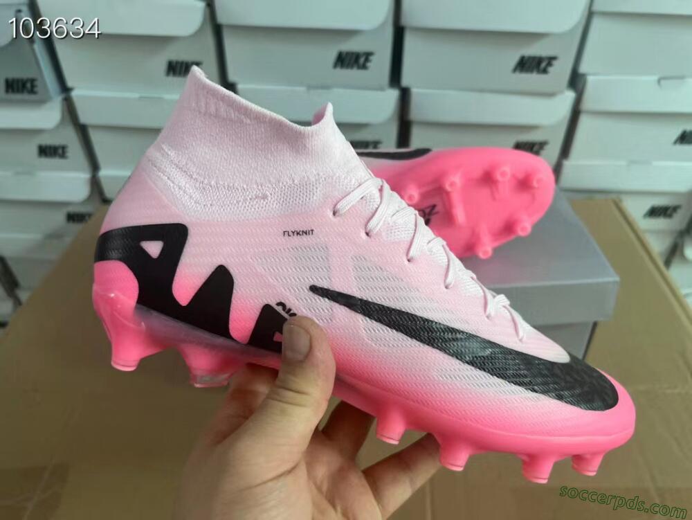 Nike Air Zoom Mercurial Superfly 9 Elite FG High-Tops Football Boots - Pink/Black