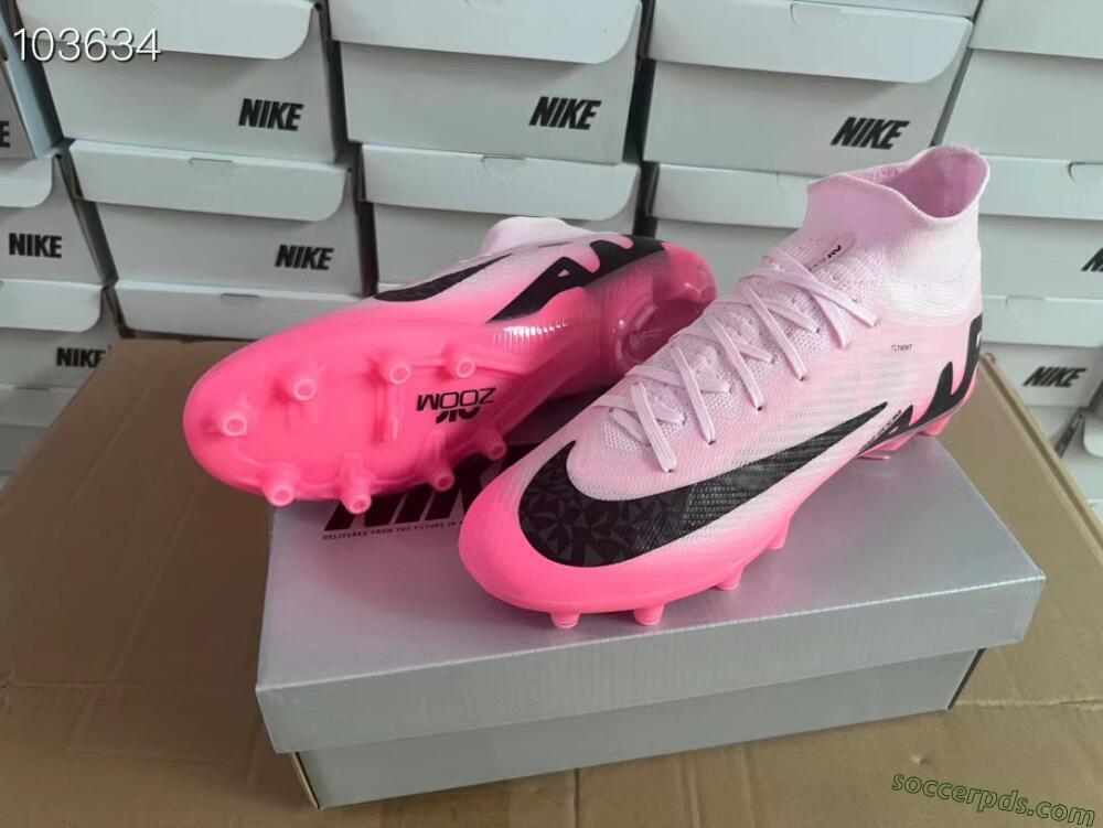 Nike Air Zoom Mercurial Superfly 9 Elite FG High-Tops Football Boots - Pink/Black