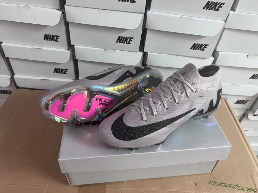Nike Air Zoom Mercurial Vapor 15 Elite FG Low-Tops Football Boots - Grey/Black/Gold