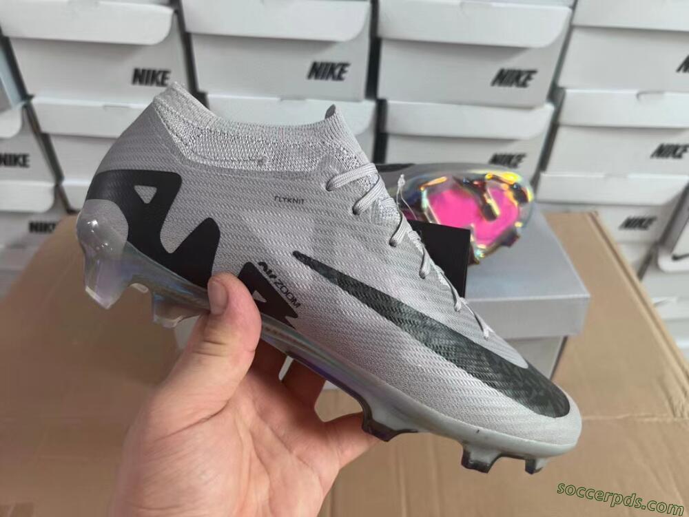 Nike Air Zoom Mercurial Vapor 15 Elite FG Low-Tops Football Boots - Grey/Black/Gold
