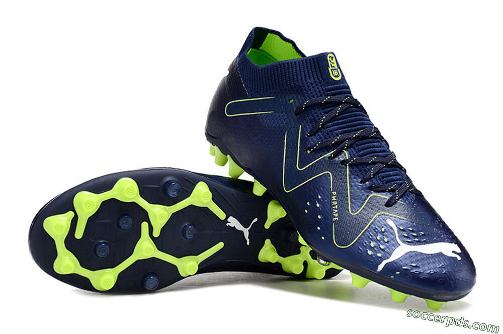 Puma Future Ultimate MG Low-Tops Football Boots - Blue/Yellow/White 3