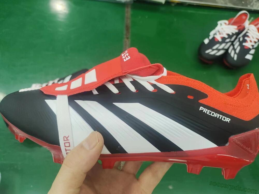 Adidas Predator Elite Foldover Tongue FG Low-Tops Football Boots - Black/White/Red