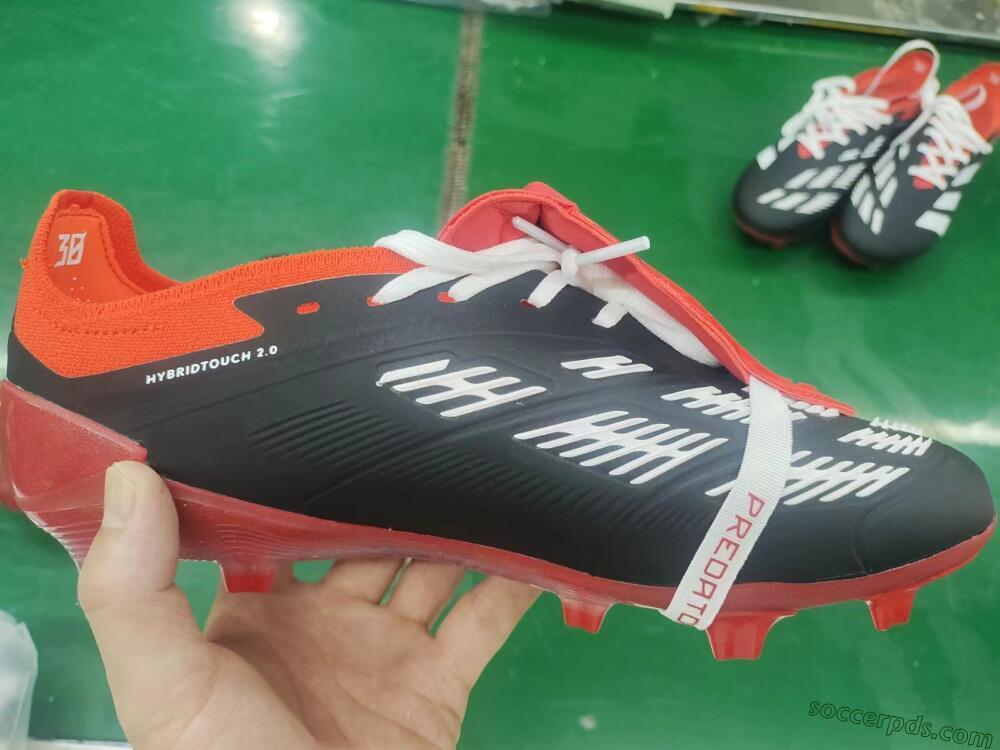 Adidas Predator Elite Foldover Tongue FG Low-Tops Football Boots - Black/White/Red