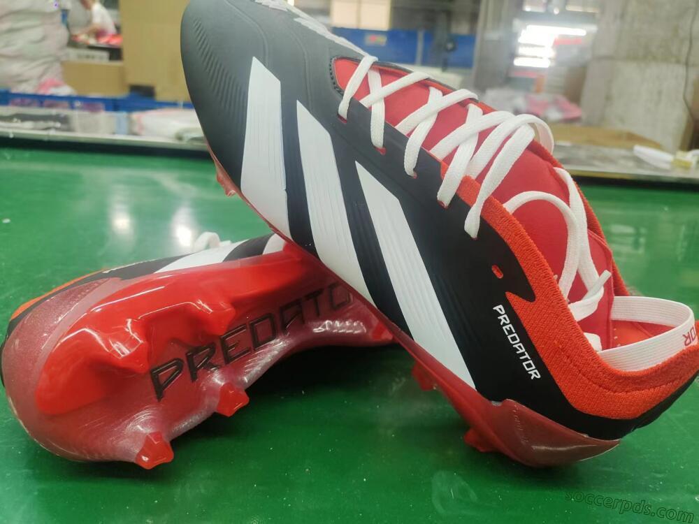 Adidas Predator Elite Foldover Tongue FG Low-Tops Football Boots - Black/White/Red