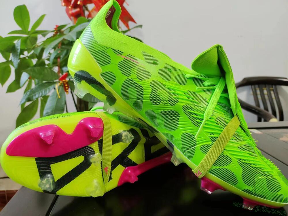 Adidas Predator Elite Foldover Tongue FG Low-Tops Football Boots - Green/Pink/Purple/Yellow