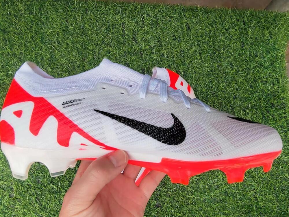 Nike Air Zoom Mercurial Vapor 15 Elite FG Low-Tops Football Boots - White/Black/Red