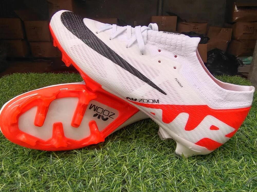 Nike Air Zoom Mercurial Vapor 15 Elite FG Low-Tops Football Boots - White/Black/Red