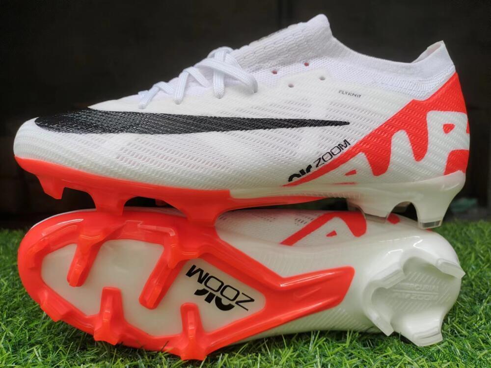 Nike Air Zoom Mercurial Vapor 15 Elite FG Low-Tops Football Boots - White/Black/Red