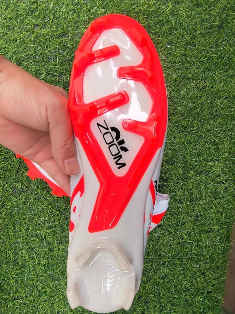Nike Air Zoom Mercurial Vapor 15 Elite FG Low-Tops Football Boots - White/Black/Red