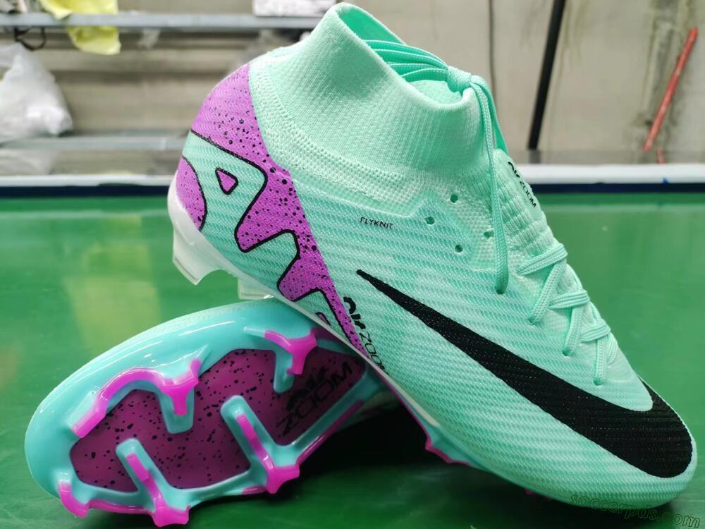 Nike Air Zoom Mercurial Superfly 15 Elite FG High-Tops Football Boots - Blue/Black/Purple