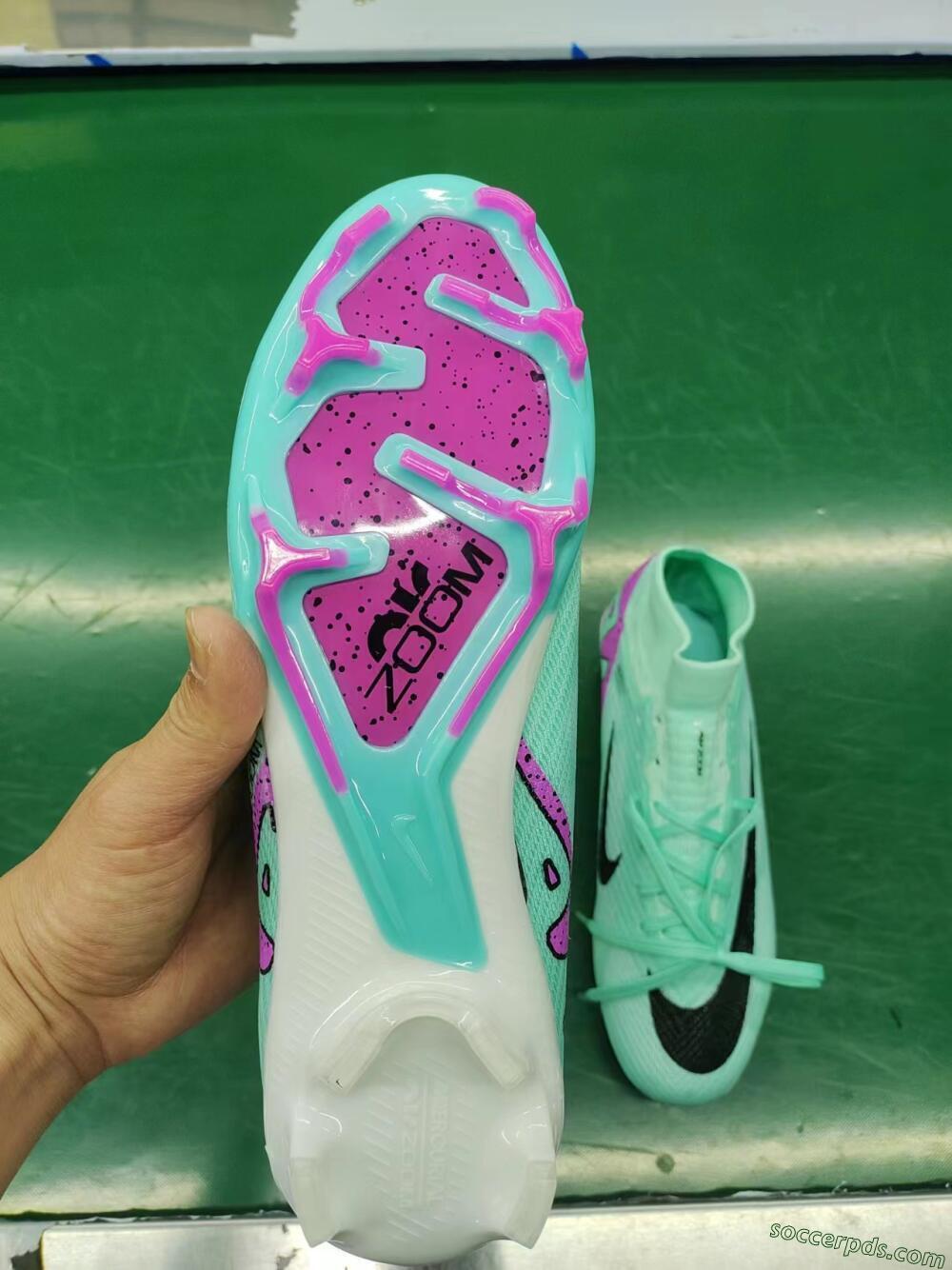 Nike Air Zoom Mercurial Superfly 15 Elite FG High-Tops Football Boots - Blue/Black/Purple