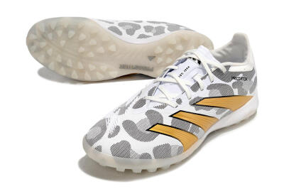 Adidas Predator 24 Elite TF Low-Tops Football Shoes - Black/White/Gold