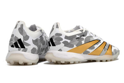 Adidas Predator 24 Elite TF Low-Tops Football Shoes - Black/White/Gold