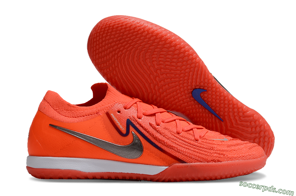 Nike Phantom GX 2 Elite IC Low-Tops Football Shoes - Red/Silver/Blue 1