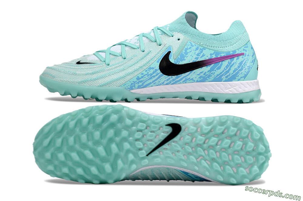 Nike Phantom GX 2 Elite TF Low-Tops Football Shoes - Jade/Blue/Black 0