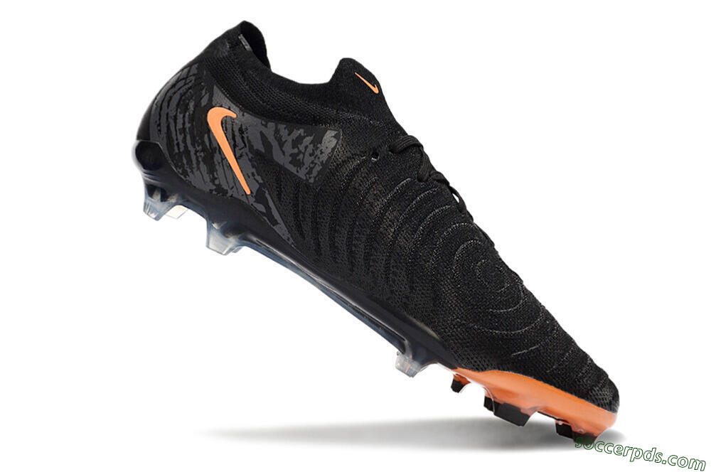 Nike Phantom Luna Elite NU FG Low-Tops Football Boots - Black/Grey/Orange 4