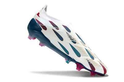 Adidas Predator 24 Elite Laceless FG Low-Tops Football Boots - Beige/Blue/Red