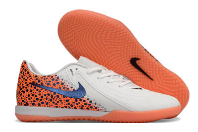 Nike Phantom GX 2 Acad LV8 IC Low-Tops Football Shoes - White/Blue/Orange