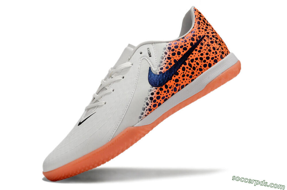 Nike Phantom GX 2 Acad LV8 IC Low-Tops Football Shoes - White/Blue/Orange 5