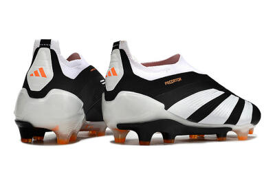 Adidas Predator 24 Elite Laceless FG Low-Tops Football Boots - Black/White/Orange