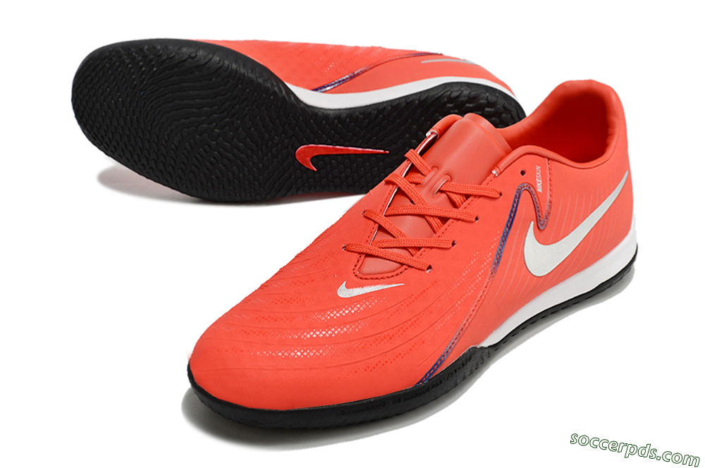Nike Phantom GX 2 Acad LV8 IC Low-Tops Football Shoes - Red/Silver/White/Black 3