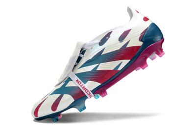 Adidas Predator Elite Foldover Tongue FG Low-Tops Football Boots - White/Blue/Red