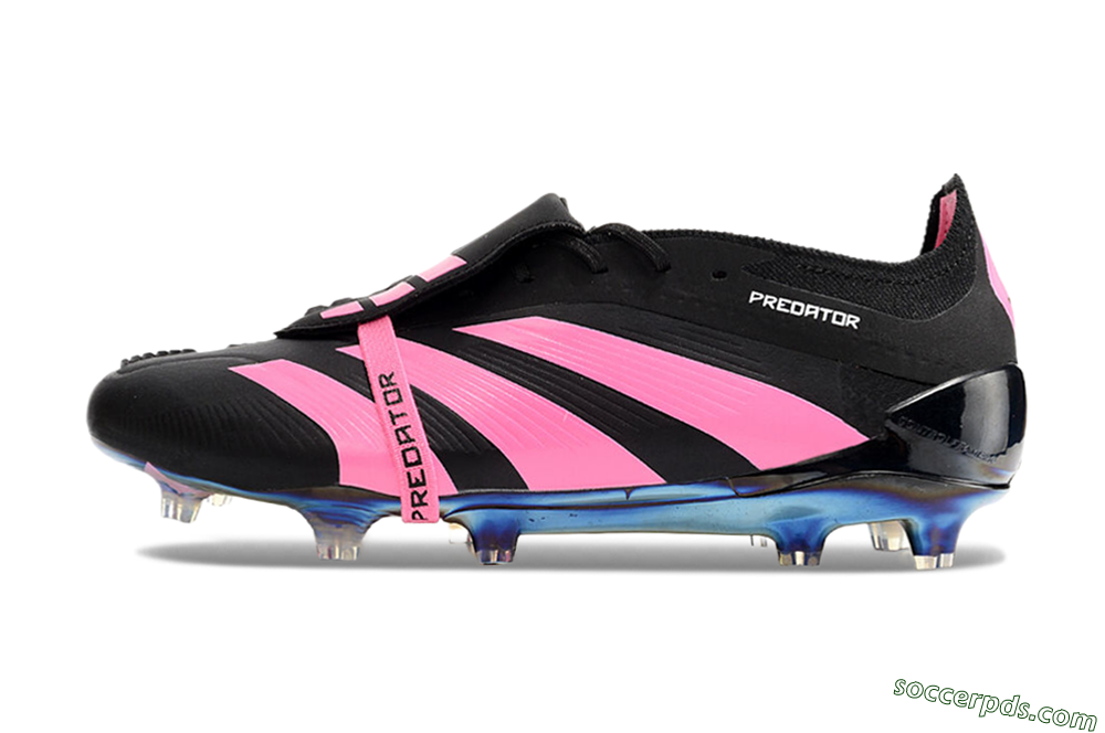 Adidas Predator Elite Foldover Tongue FG Low-Tops Football Boots - Black/Pink/Gold 2