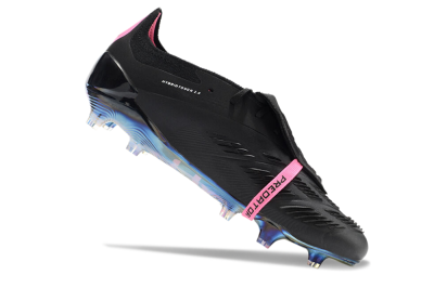 Adidas Predator Elite Foldover Tongue FG Low-Tops Football Boots - Black/Pink/Gold
