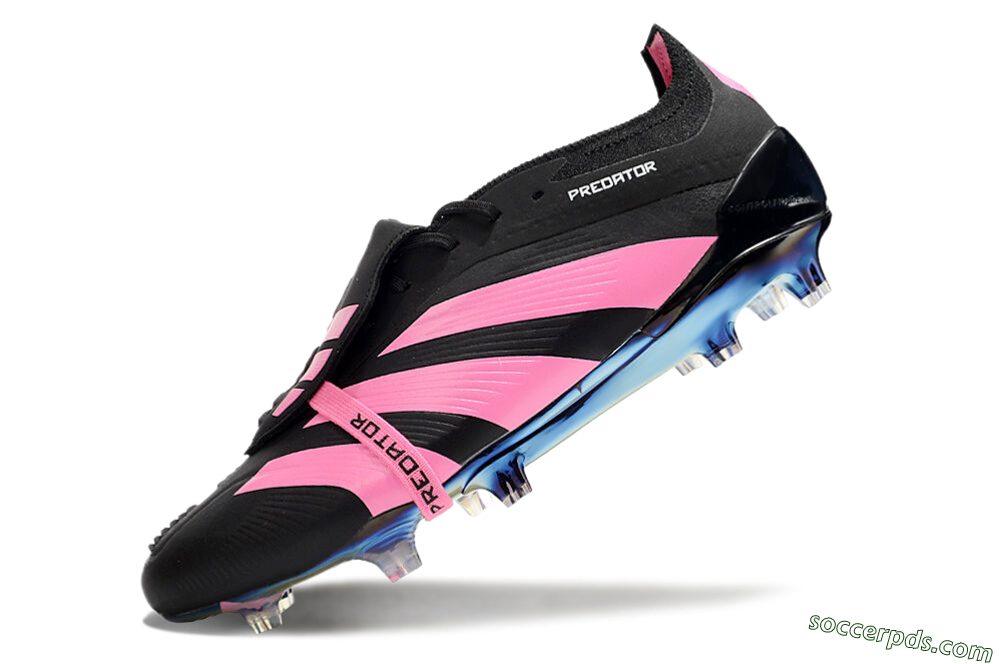 Adidas Predator Elite Foldover Tongue FG Low-Tops Football Boots - Black/Pink/Gold 5