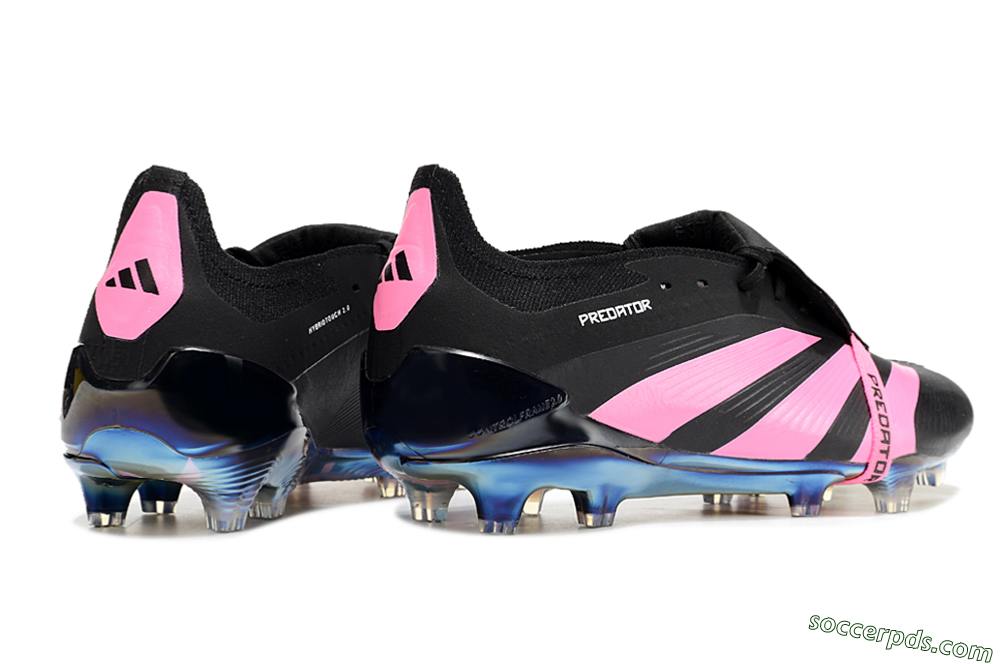 Adidas Predator Elite Foldover Tongue FG Low-Tops Football Boots - Black/Pink/Gold 6