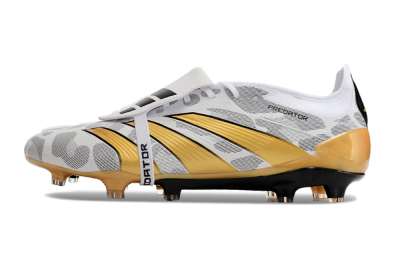 Adidas Predator Elite Foldover Tongue FG Low-Tops Football Boots - White/Black/Gold