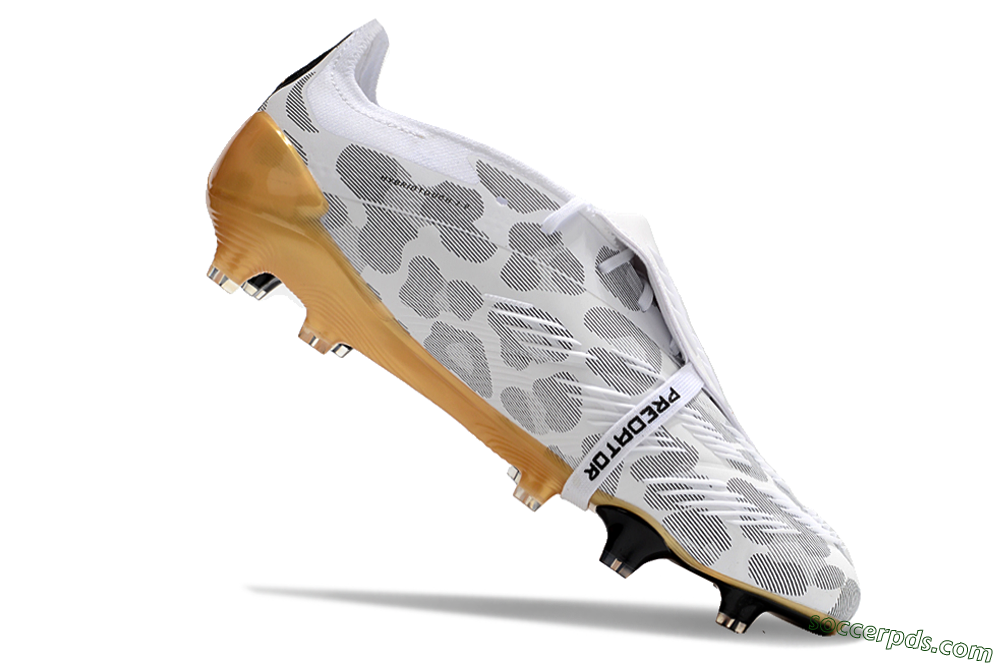 Adidas Predator Elite Foldover Tongue FG Low-Tops Football Boots - White/Black/Gold 4